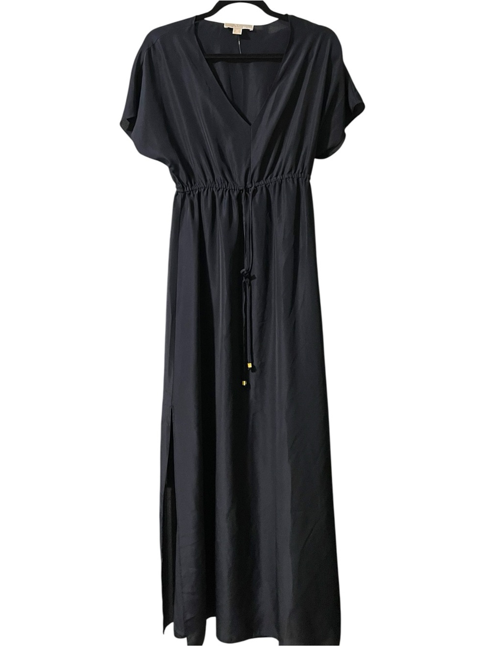 Michael Kors Black Maxi Dress with Drawstring Waist